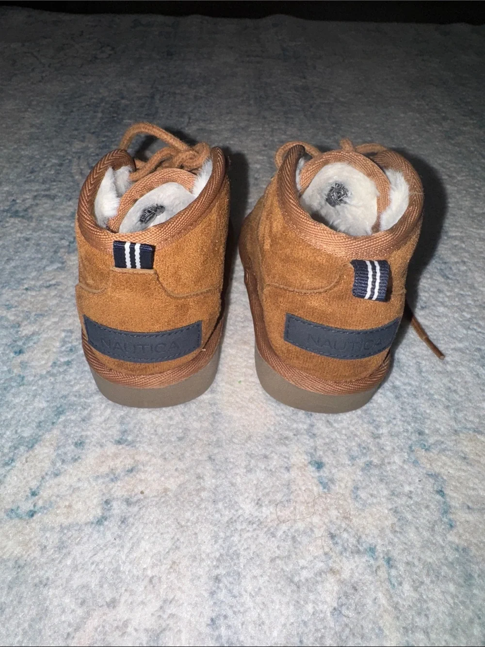 Nautica Toddler Lace-Up Faux Suede Boots - Brown